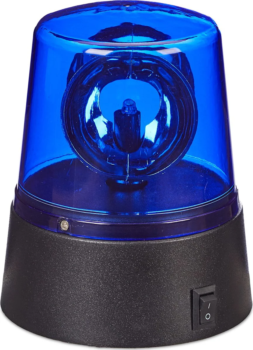 LED zwaailicht - werkt op batterijen - blauw