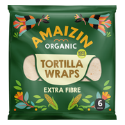 Amaizin Organic Tortilla Wraps Extra Fibre 6ST