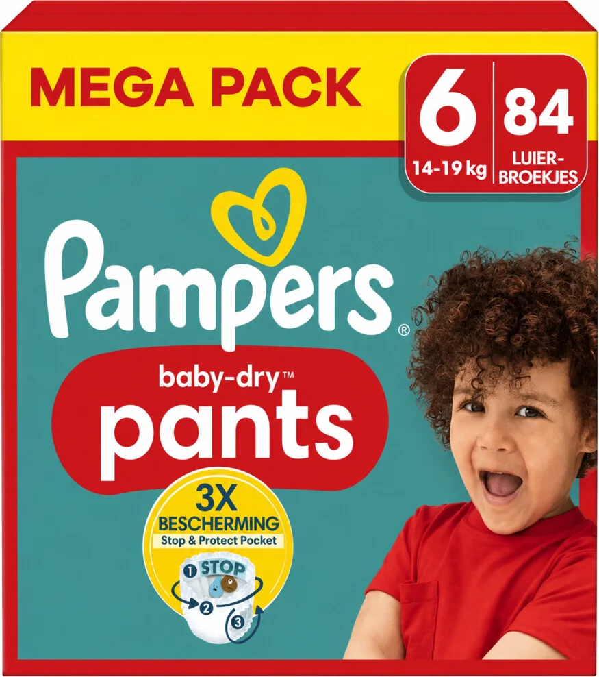 Pampers Baby Dry Luierbroekjes Maat 6 (13-19 kg) 84 stuks