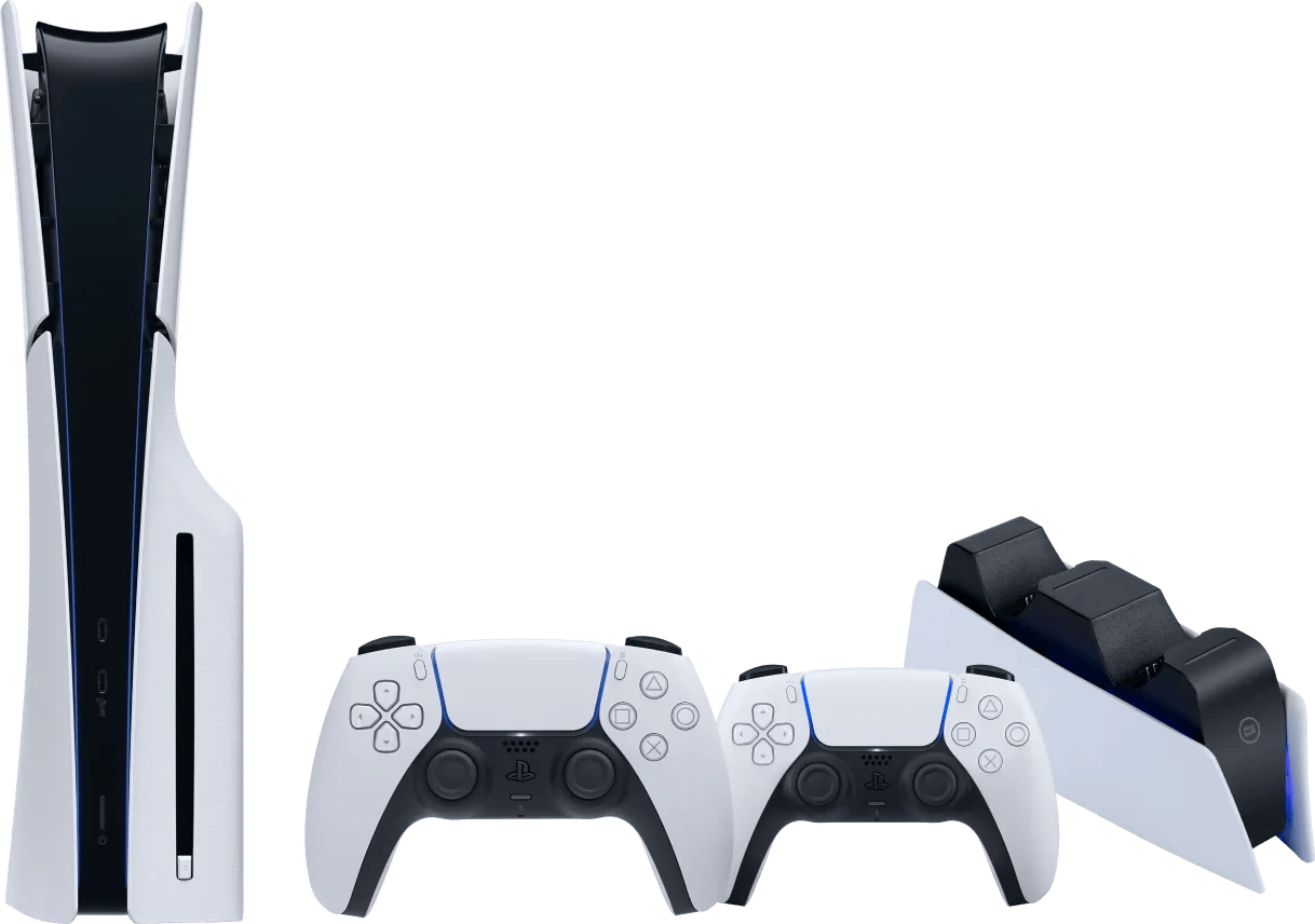 Sony PlayStation 5 Slim Disc Edition + Extra Controller Wit + Oplaadstation