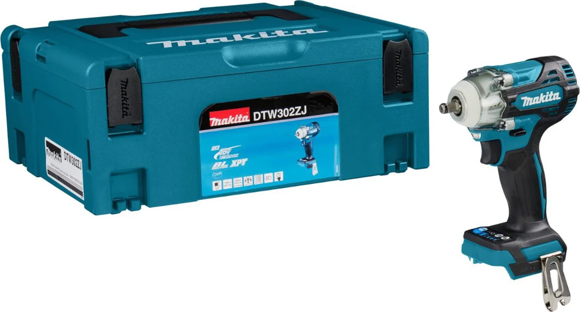 Makita DTW302ZJ Accu slagmoersleutel lange as 300Nm 3/8" frictiering 18V Basic Body