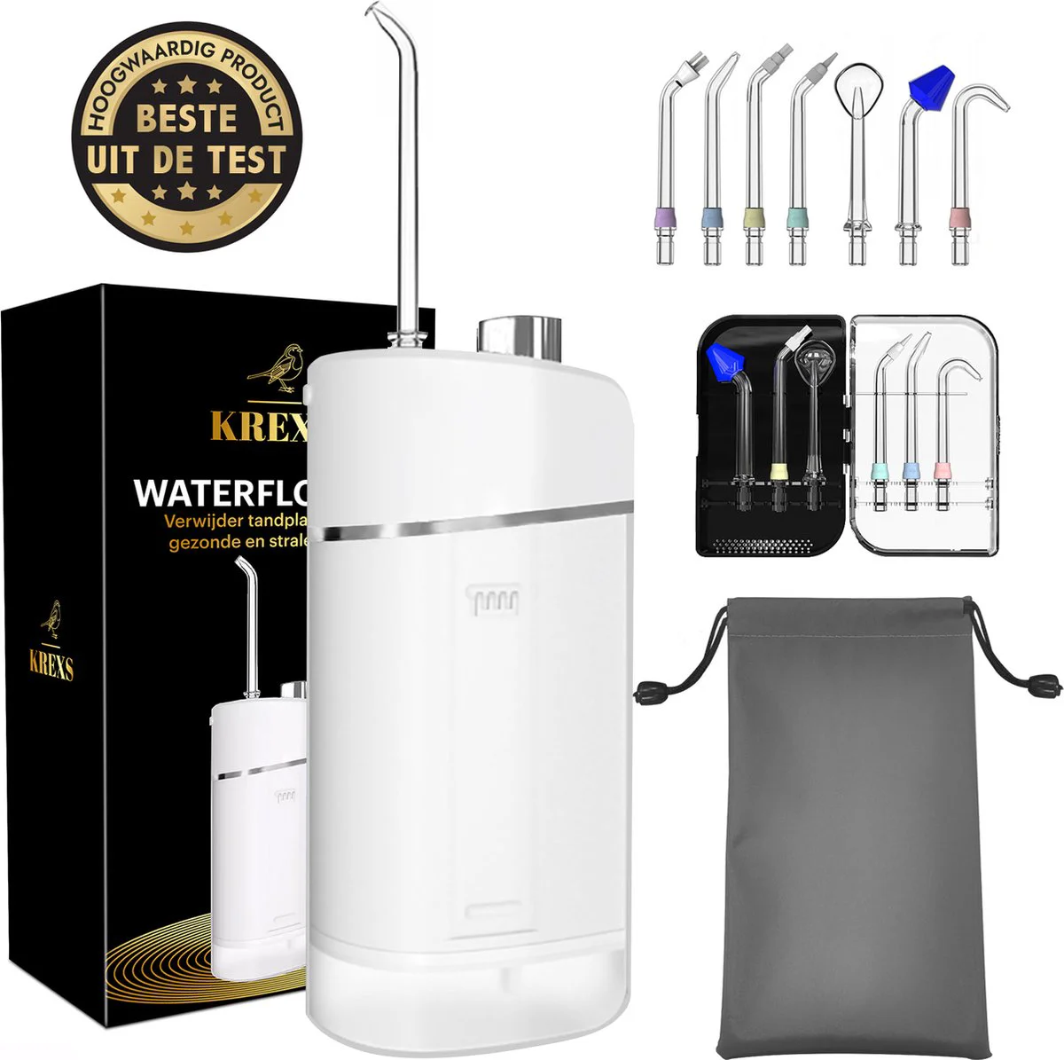 Krexs Waterflosser - Flosapparaten - Monddouche – - Tandsteen Verwijderaar - Tandverzorging