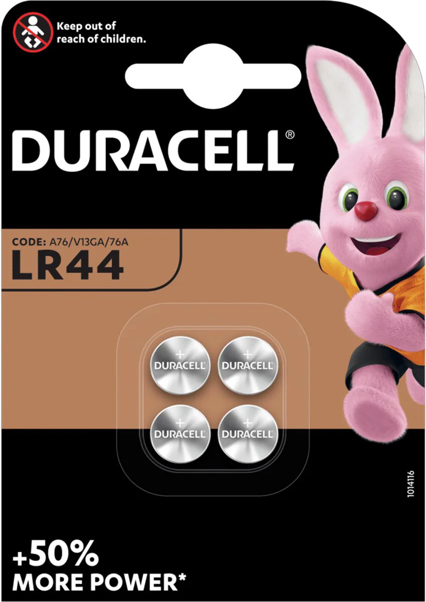 Duracell Knoopcelbatterijen LR44 4 stuks