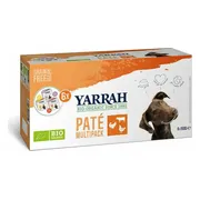 4x Yarrah Bio Hondenvoer Multipack Paté Graanvrij Kip & Kalkoen & Rund 6 x 150 gr
