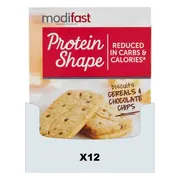 12x Modifast Protein Shape Koekjes Graan-Chocolade 4 x 50 gr