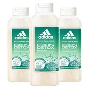 3x Adidas Shower Gel Active Skin & Mind Skin Detox W 400 ml
