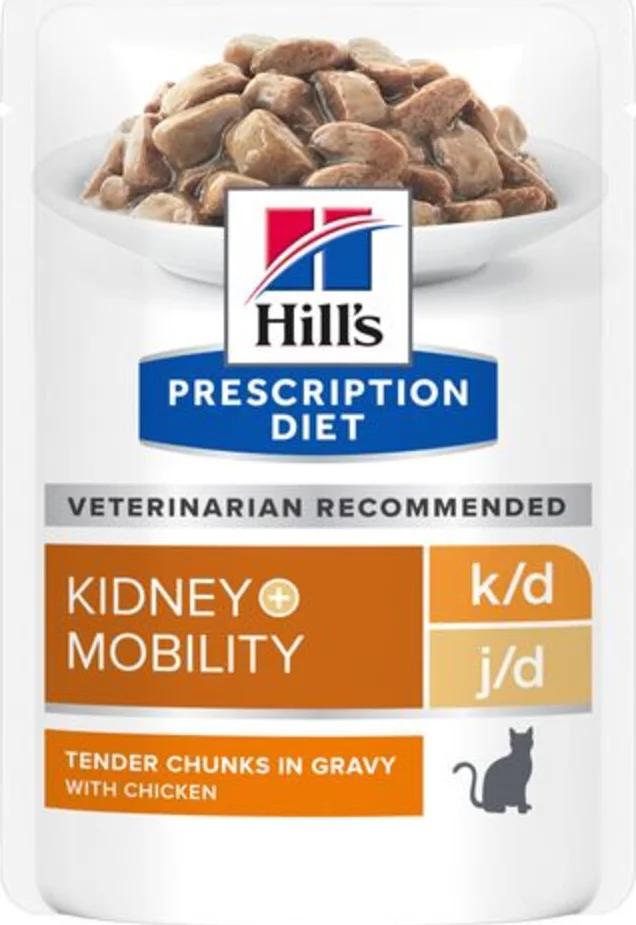 Hill's Prescription Diet k/d + Mobility Kattenvoer Nat Kip 85 gr