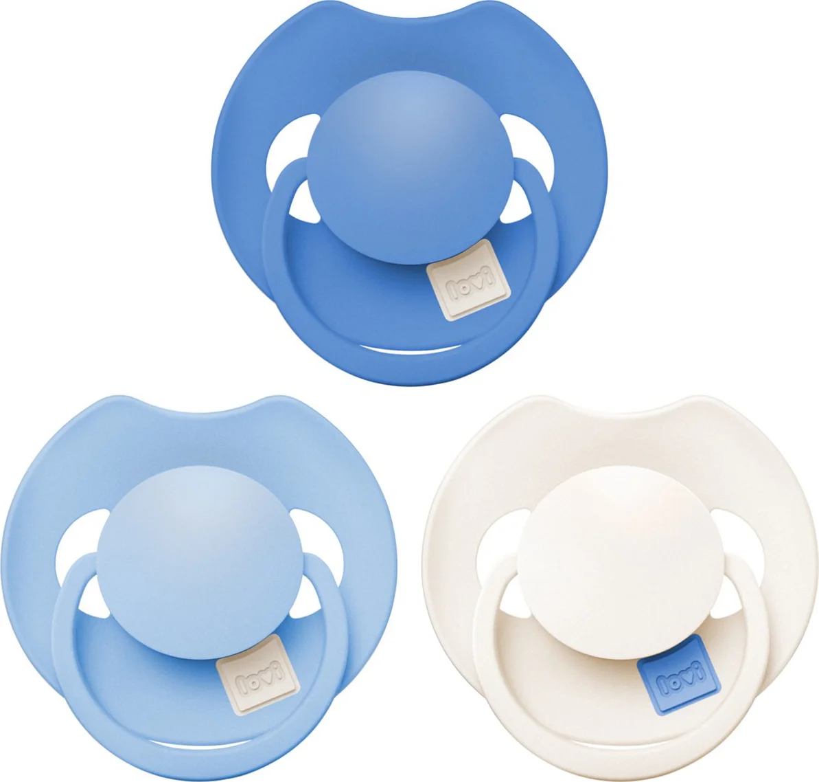 Difrax Lovi Fopspenen Blue 6-18M 3ST