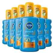 6x NIVEA Sun Protect & Bronze Zonnebrand SPF 50 200 ml