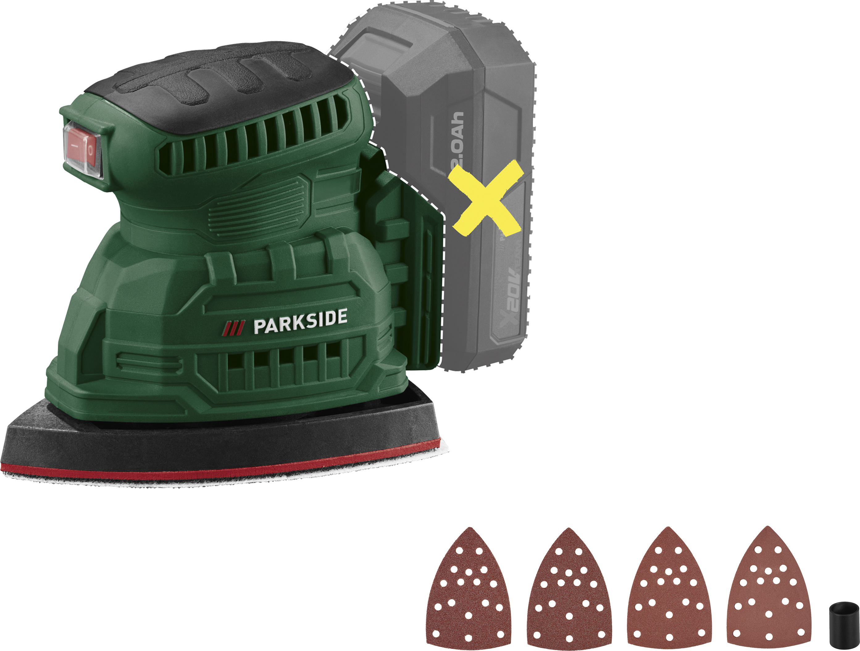 PARKSIDE Excentrische accu-schuurmachine of multifunctionele accu-schuurmachine 20 V, zonder accu en lader (Multischuurmachine)