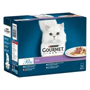Gourmet Kattenvoer Nat Perle Duo Rund - Kip 12 x 85 gr