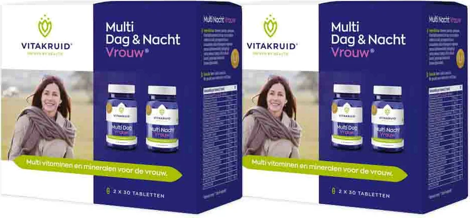2x Vitakruid Multi Dag & Nacht Vrouw 60 tabletten