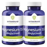 2x Vitakruid Magnesium 150 Bisglycinaat 90 tabletten