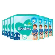 8x Pampers Splashers Zwemluiers Maat 5-6 (14 kg+) 10 stuks