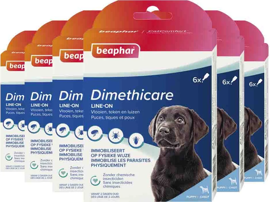 6x Beaphar DIMETHIcare Line-On Puppy 6 stuks