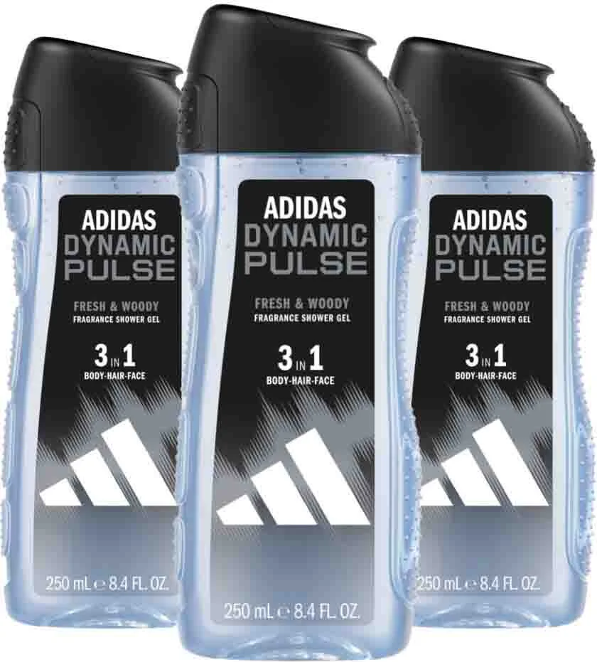 3x Adidas Shower Gel Dynamic Pulse 250 ml