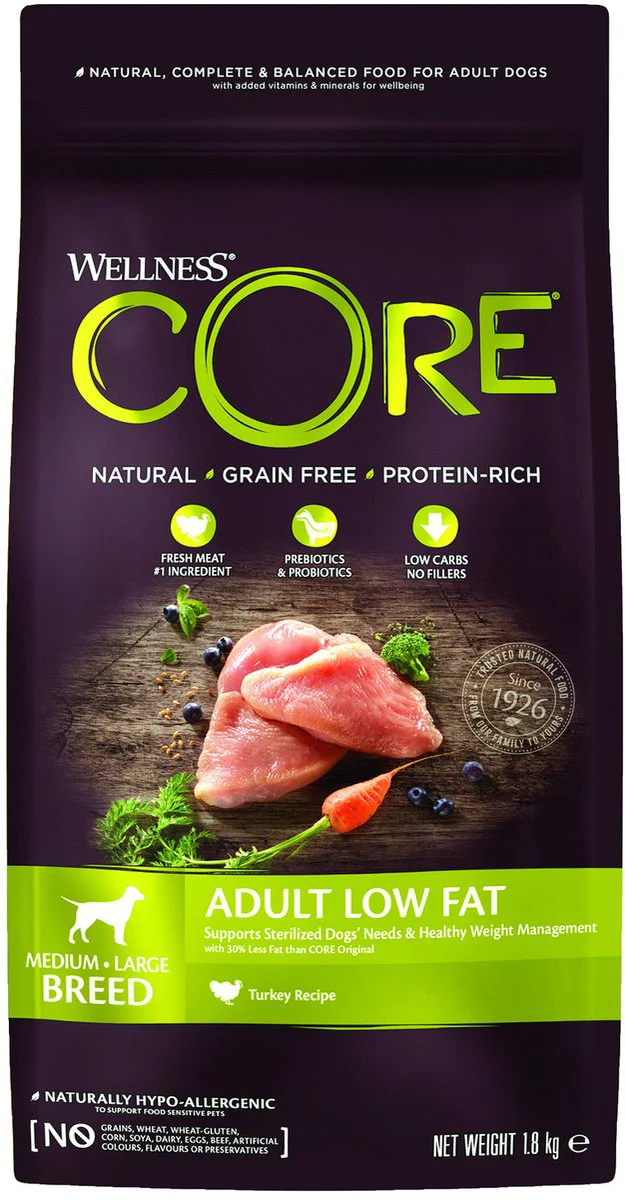 Wellness Core Hondenvoer Healthy Weight Kalkoen 1,8 kg