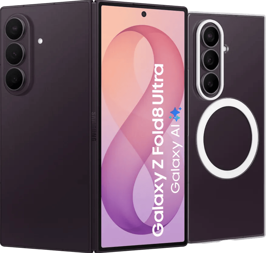 Samsung Galaxy Z Fold 8 Ultra 512GB Paars 5G + Carbon Back Cover met Magneet Zwart