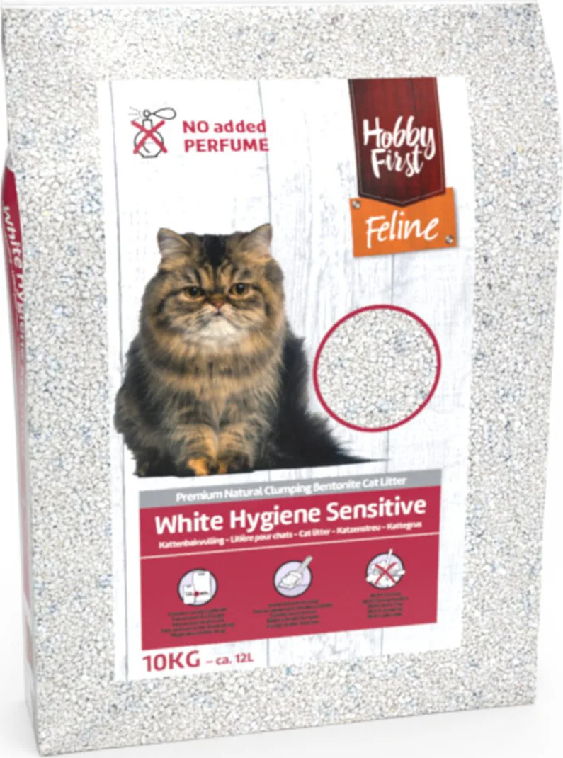 HobbyFirst Feline Hygiene Sensitive Wit zonder Parfum 12 liter