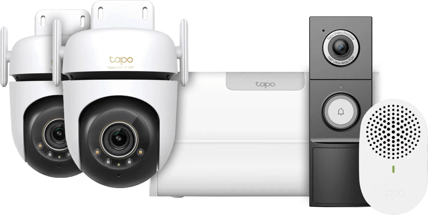 TP-Link Tapo C530WS Duo Pack + H500 CentralHub + D235 Smart Battery & Wired Doorbell