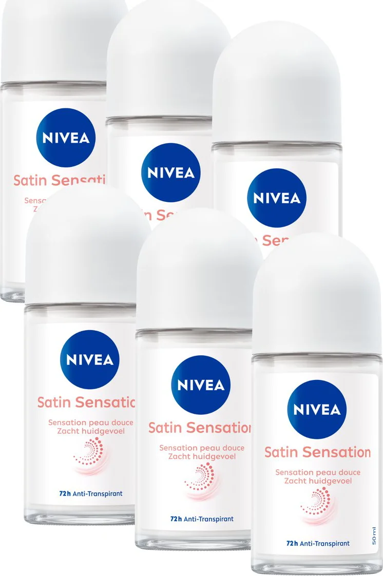 6x NIVEA Deodorant Roller Satin Sensation 50ml