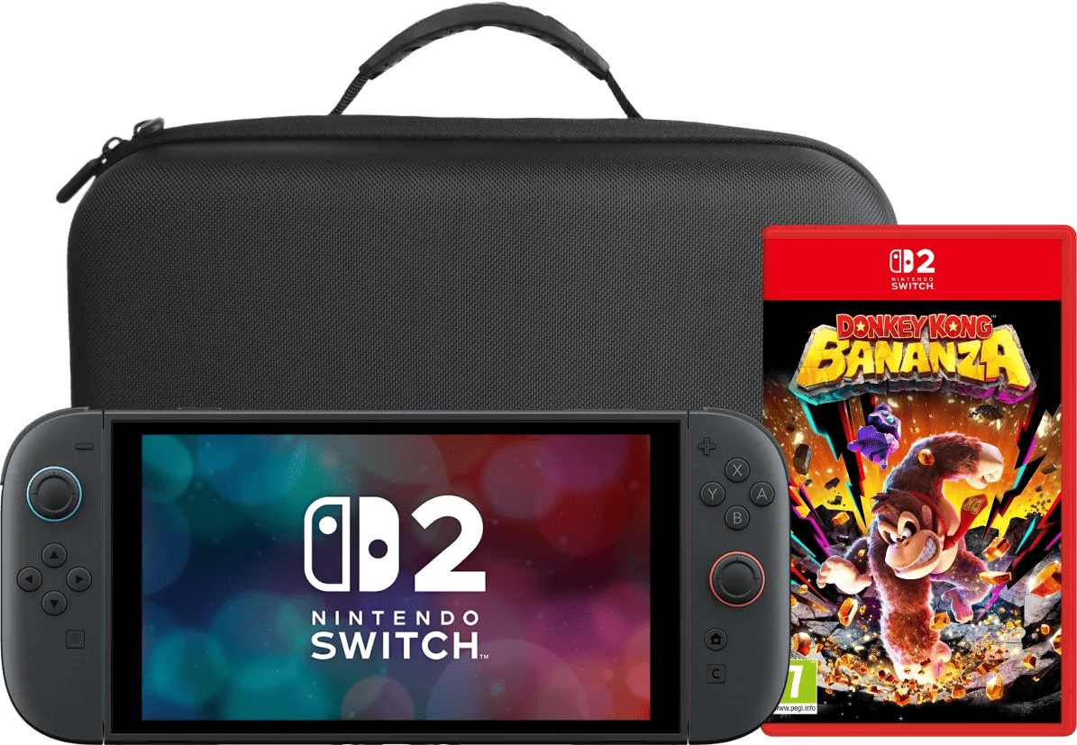 Nintendo Switch 2 + Donkey Kong Bananza + BlueBuilt Travelcase XL