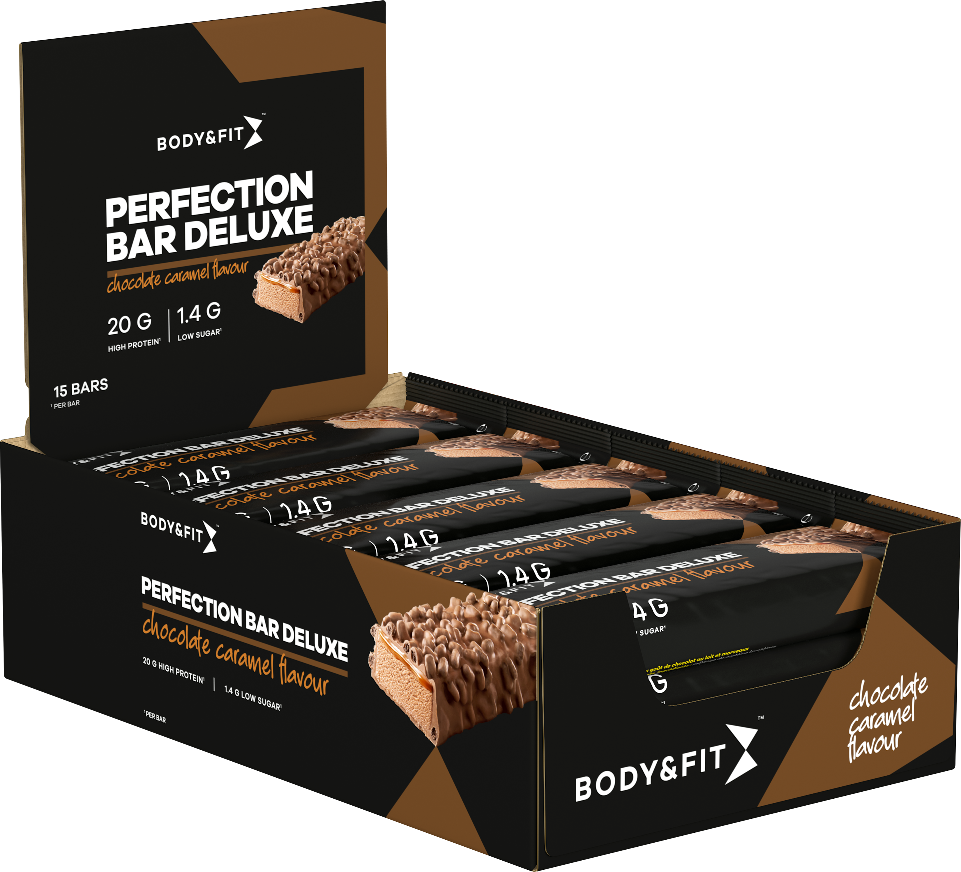 Body & Fit Perfection Bar Deluxe Chocolate Caramel 15 x 55 gr