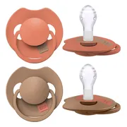 Difrax LOVI Prime Pacifier 18+ Months - Granola/Orange 2ST