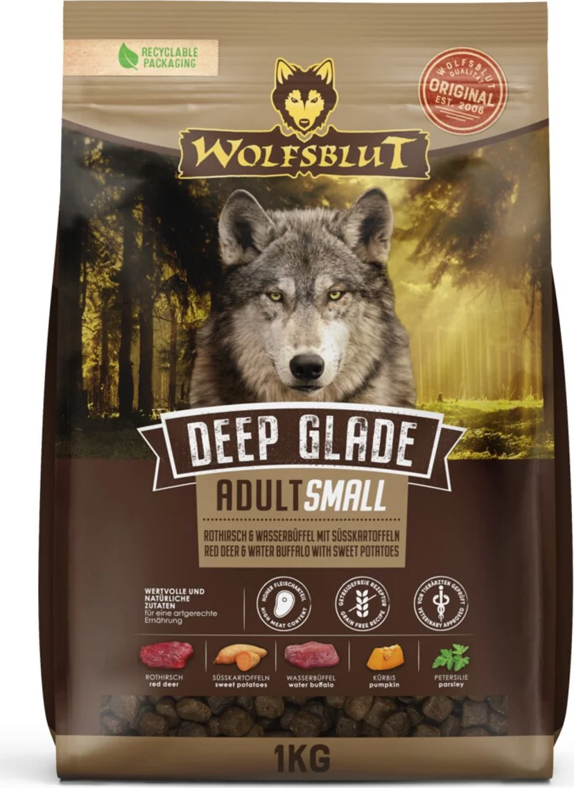 5x Wolfsblut Deep Glade Adult S-Breed 1 kg