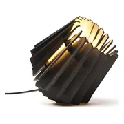 Van Tjalle en Jasper | Mini-spot tafellamp - Black | Bouw pakket | MDF (hout) | Zwart | E14 fitting | Laser gesneden | Sfeer licht | schemerlamp | Dutch Design