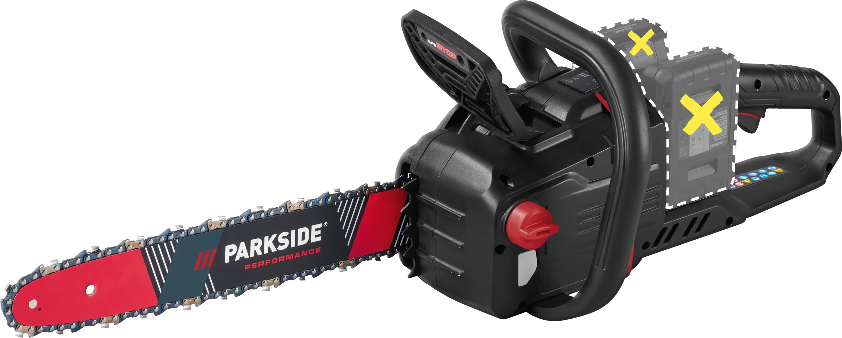 PARKSIDE PERFORMANCE Accu-kettingzaag 40 V zonder accu's en lader