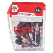 Milwaukee SHOCKWAVE™ IMPACT DUTY schroefbits TX15 x 25 mm VE=25 - 4932430873