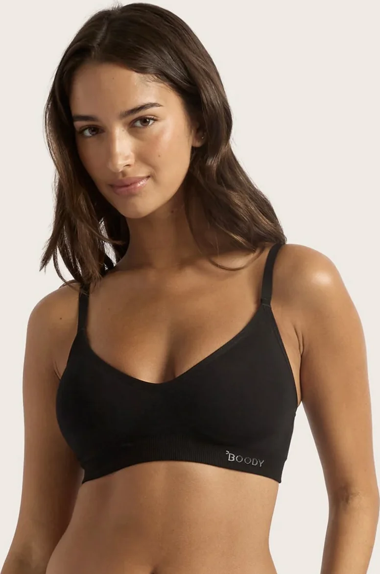 Boody Wireless T-shirt BH Zwart Large