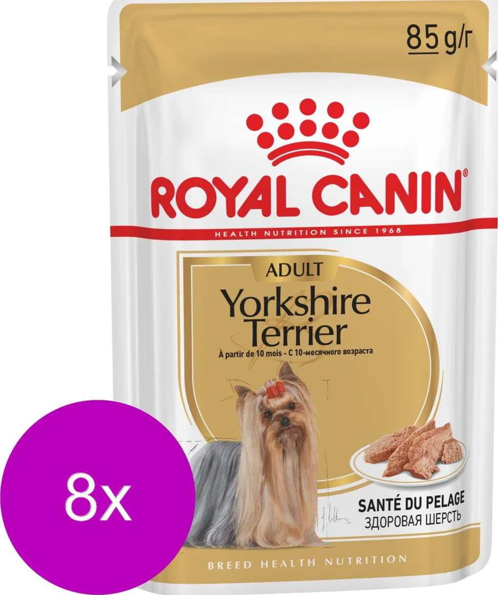 96x Royal Canin Yorkshire Terrier Adult Hondenvoer Nat 85 gr