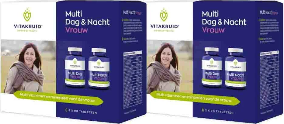 2x Vitakruid Multi Dag & Nacht Vrouw 180 tabletten