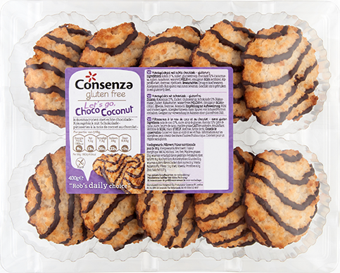 Consenza Kokosmacronen Choco 400GR