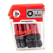 Milwaukee SHOCKWAVE™ IMPACT DUTY schroefbits TX25 x 50 mm VE=10 - 4932430882