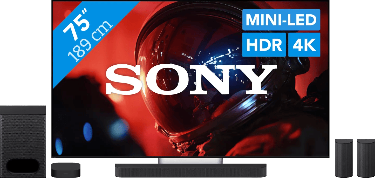 Sony Bravia 9 II True RGB 75" (2026) + Sony Bravia Theatre System 6 Zwart