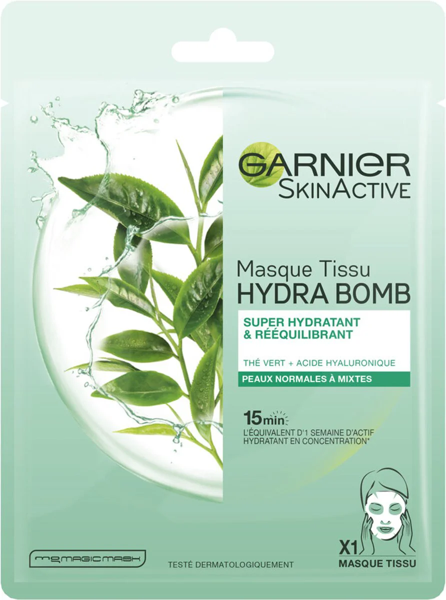 6x Garnier SkinActive Tissue Gezichtsmasker Hydraterend & Regulerend
