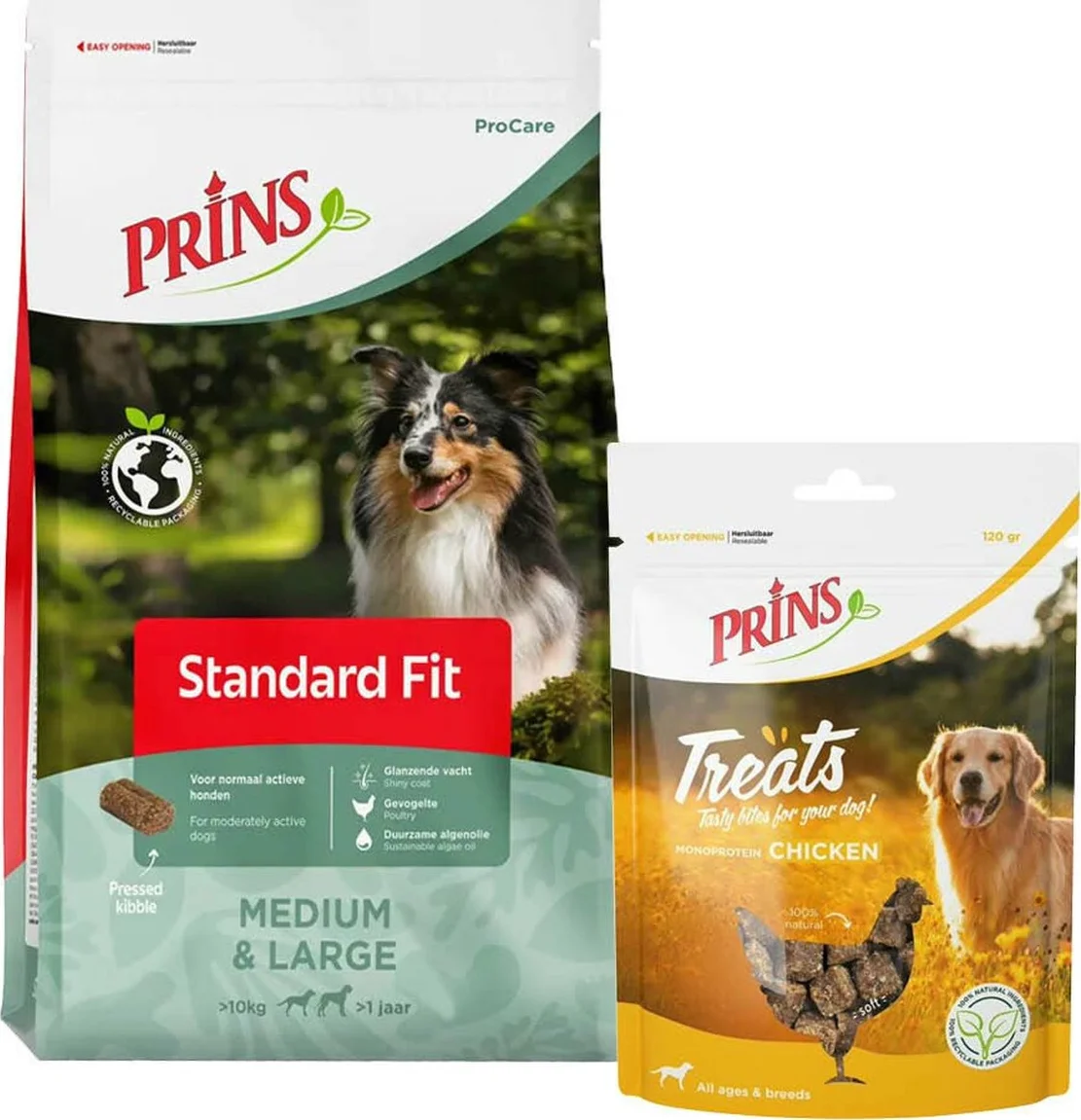 Prins ProCare Standard Fit 20 kg & Treats Chicken Pakket