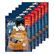 6x Felix Kattensnack Tasty Nuggets Kip & Eend 180 gr
