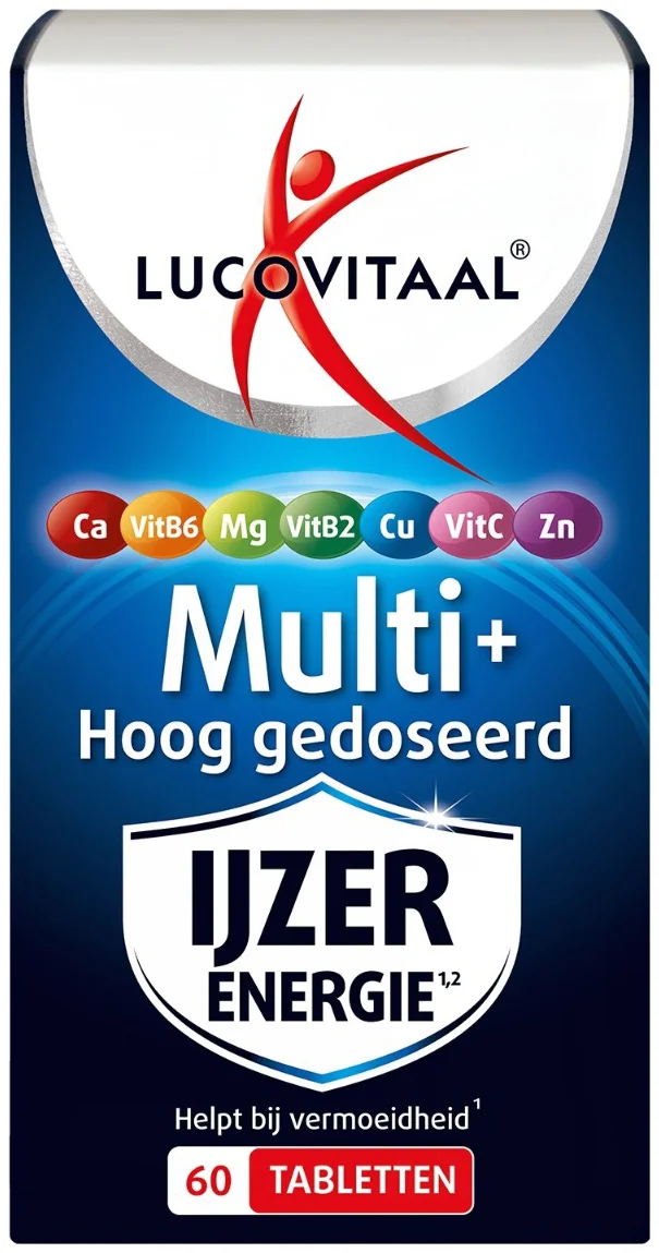 Lucovitaal Multi IJzer Energie Hoog Gedoseerd 60 tabletten
