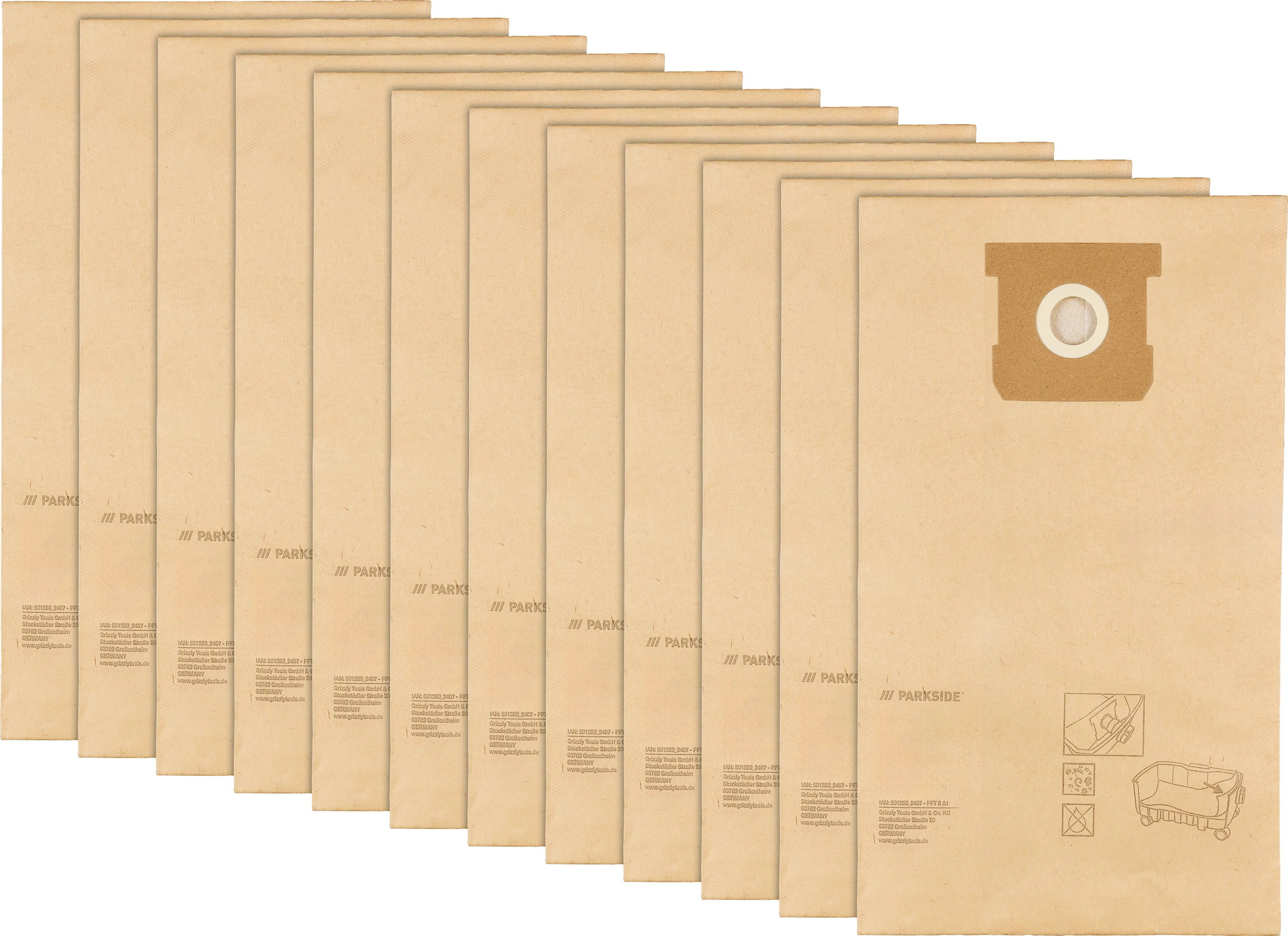 PARKSIDE Stofzuigerzakken (filterzakken 12 stuks)