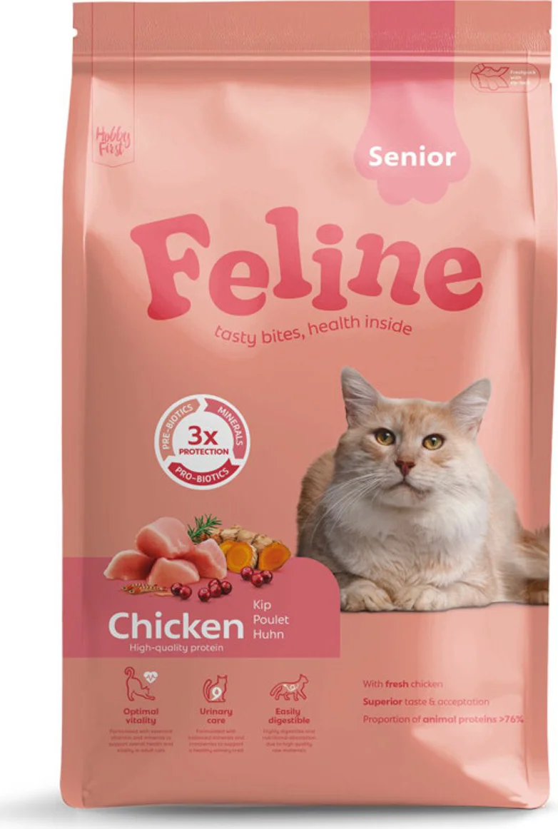 HobbyFirst Feline Kattenvoer Droog Senior 4,5 kg