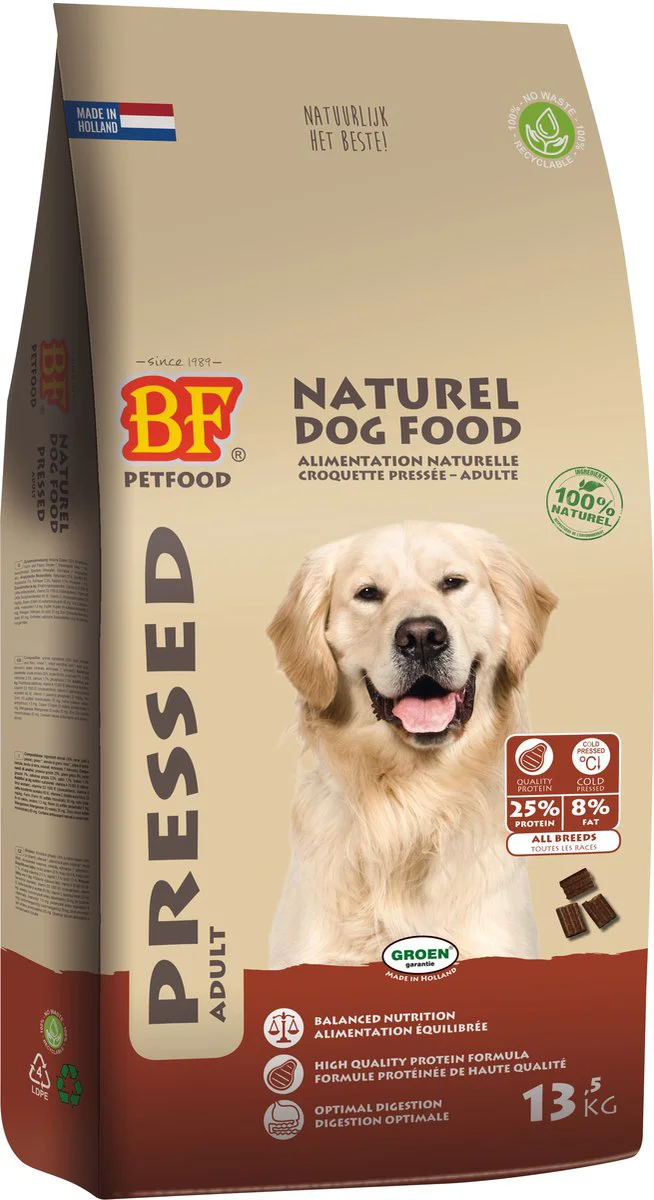 BF Petfood Vleesbrok Geperste Hondenbrokken Adult 13,5 kg