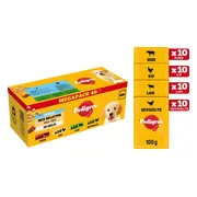 Pedigree Junior Hondenvoer in Gelei Mix Selectie Maaltijdzakjes Multipack 40x100 gr