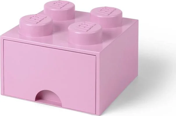 LEGO Opbergsteen met 4 noppen en 1 lade - lichtpaars