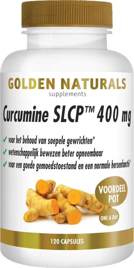 2x Golden Naturals Curcumine SLCP 400mg 120 vegacapsules