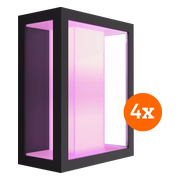 Philips Hue Impress muurlamp White and Color zwart breed 4-pack