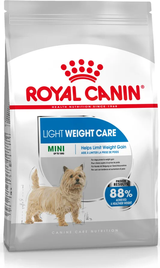 6x Royal Canin Hondenvoer Droog Light Weight Care Mini 1 kg